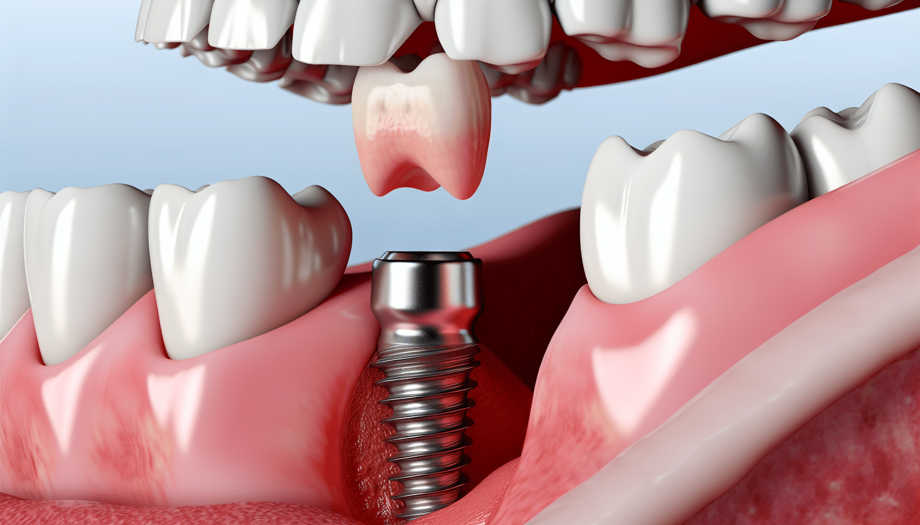 Photo of osseointegration and healing process